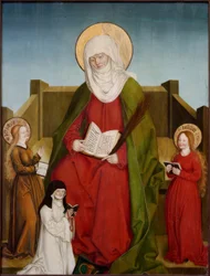 Die Heilige Monika mit den Heiligen Perpetua und Basilica und der Pröpstin Magdalena Weinschenk
