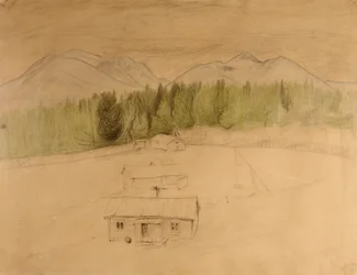 Entwurf zu "Winternacht in den Bergen"