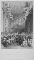 Installation des Lord Mayor of London in der Guildhall, City of London, 1838