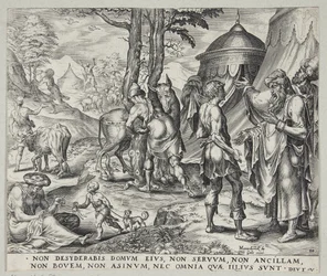 Du sollst nicht begehren deines Nächsten Haus, noch seinen Knecht, noch seinen Ochsen, noch seinen Esel