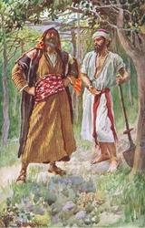 Der unfruchtbare Feigenbaum, Illustration aus Harold Copping Pictures: The Crown Series, ca. 1920er Jahre