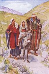 Die Rückkehr aus Ägypten, Illustration aus Harold Copping Bilder: Die Kronenserie, ca. 1920er Jahre