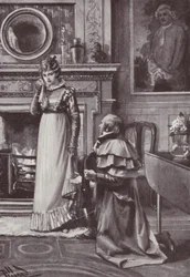 Illustration zu Vanity Fair von William Makepeace Thackeray (Lithografie)