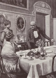 Illustration zu Vanity Fair von William Makepeace Thackeray (Lithografie)