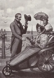 Illustration zu Vanity Fair von William Makepeace Thackeray (Lithografie)