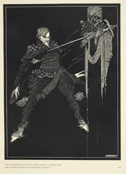 "Sieh in meinem Tod anhand dieses Bildes, das dein eigenes ist, wie vollständig du dich selbst ermordet hast." Das Doppelbild des Erzählers in "William Wilson", The Gift (1839).