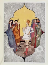 Des Kaisers neue Kleider: "Oh, wie gut sie aussehen! Wie hervorragend sie passen" - in "Märchen" von Hans Christian Andersen, ill. von Harry Clarke