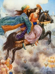 Die Prinzessin kehrt nach Persien zurück, Illustration aus 