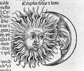 Eklipse beschrieben von Hartmann Schedel in der Nürnberger Chronik