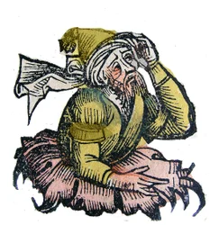 Porträt von Parmenides von Elea, griechischer Philosoph der Vorsokratik. Xylographie aus 