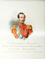 Porträt des Kronprinzen Alexander Nikolajewitsch 1818-1881 aus dem Album der Kaiserlichen Leibgarde