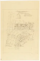 Plan, Projekt de Lotillement, rue Gros und rue de la Fontaine, Paris