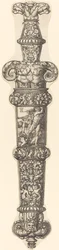 Entwurf für eine Dolchscheide mit Kain und Abel, 1539
