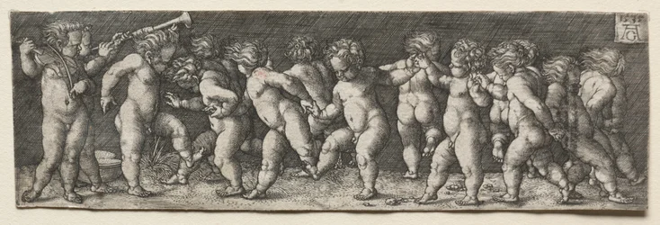 Fünfzehn tanzende nackte Kinder, 1535