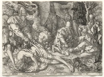 Das Gleichnis vom barmherzigen Samariter: Die Räuber greifen die Reisenden an, 1554