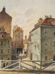 Das Neutor mit dem Stockhaus in Wien