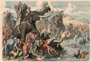 Antikes Griechenland: Feldzug von Alexander dem Großen auf dem Balkan 335 v. Chr.
