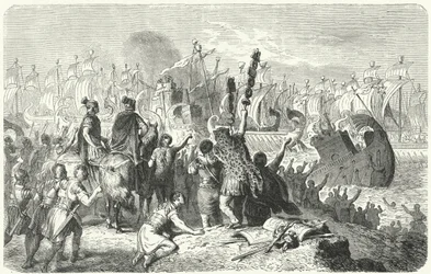 Schlacht von Actium, 31 v. Chr. (Stich)