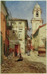 Straße in Sestri Levante