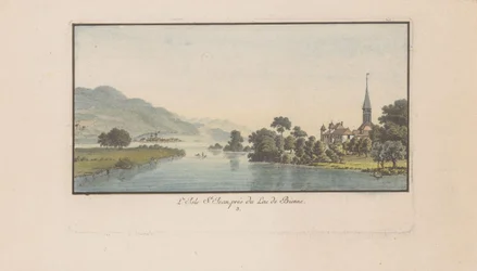 Blick auf die St. Petersinsel am Bielersee