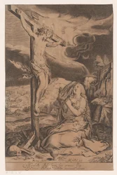 Christus am Kreuz mit Maria Magdalena