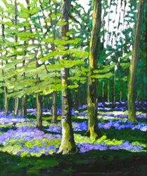 Blaue Glockenblumenwald