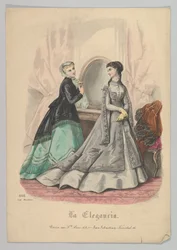 Zwei Frauen mit einem Spiegel, Nr. 868, aus La Elegancia San Sebastian