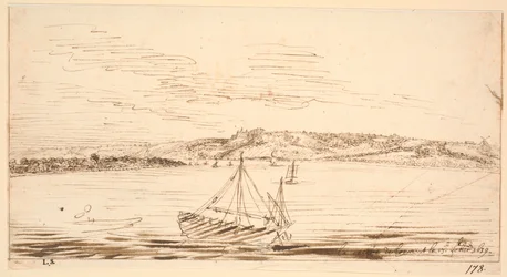 Flussansicht von Lormont, Bordeaux, von der Garonne aus gesehen