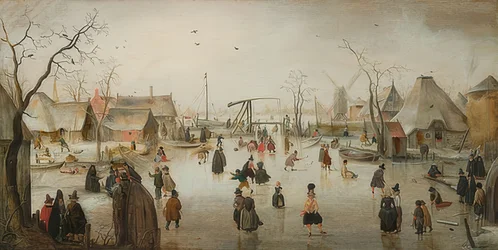 Eislaufen in einer Stadt