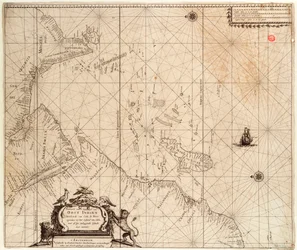 Karte von Afrika, Indien und Sri Lanka, ca. 1680