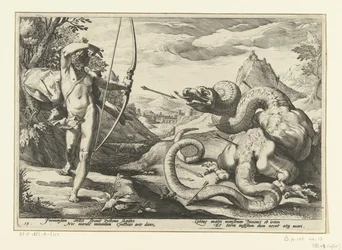 Apollo tötet die Riesenschlange Python. Ovids Metamorphosen (Serientitel)