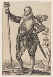 Ein Pikeman nach links gedreht