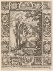Christus als tugendhaftes Vorbild, Blatt 4 der Folge "Das Leben Christi"