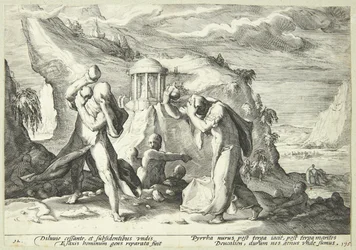 Deukalion und Pyrrha bevölkern die Welt neu