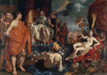Hermes führt Pandora König Epimetheus zu, 1611
