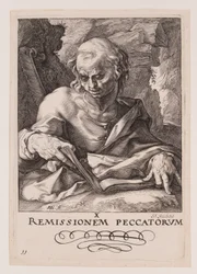 St. Simon, aus Christus, die Apostel und St. Paulus mit dem Glaubensbekenntnis