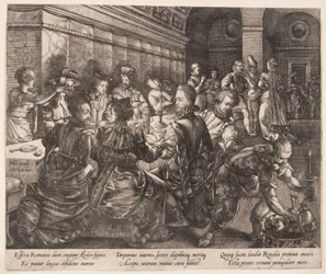 Das Bankett des Tarquinius Collatinus, aus Die Geschichte von Lucretia