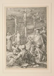 Die Kreuzigung (Christus am Kreuz), aus Die Passion, Nr. 10 in einer Serie von 12 Gravuren