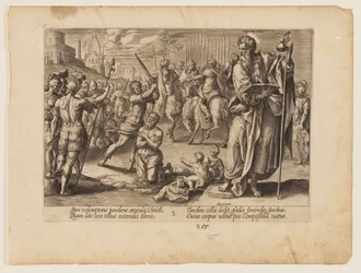 Das Martyrium des Heiligen Jakobus Major, aus Das Martyrium Christi und der Apostel