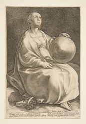 Urania, Platte 9 aus der Serie Die neun Musen