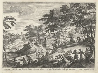 Landschaft mit einer Jagdszene