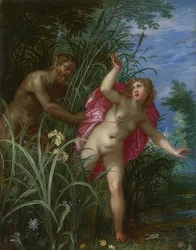 Pan verfolgt die Nymphe Syrinx
