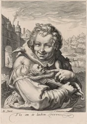 Der Narr (graviert von I. Sauredam, um 1595)