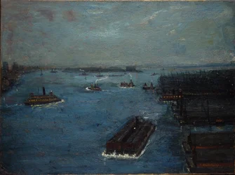 East River, früher Abend, ca. 1908