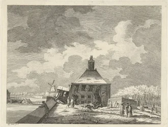 Versacktes Muiderpoort, gesehen von der Schanze, 1769