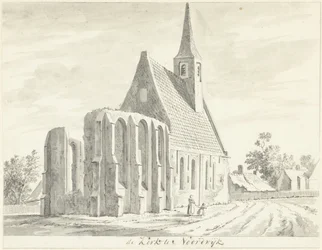 Ansicht der Weißen Kirche in Noordwijkerhout