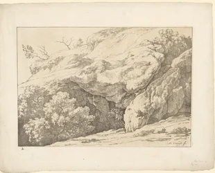 Felsen mit Sträuchern