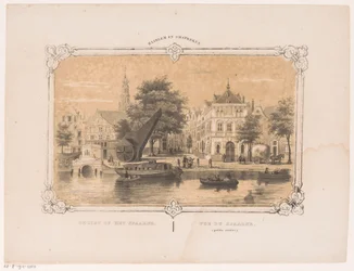 Blick auf die Spaarne mit dem Kran und der Waage