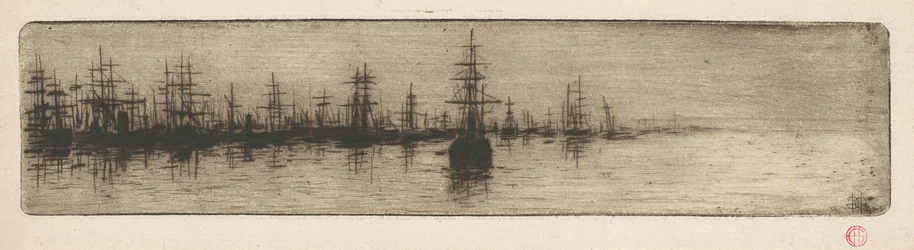 Hohe Schiffe im Hafen