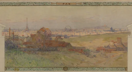 Skizze für den Festsaal im Rathaus von Vanves: Pax, zwischen 1902 und 1903